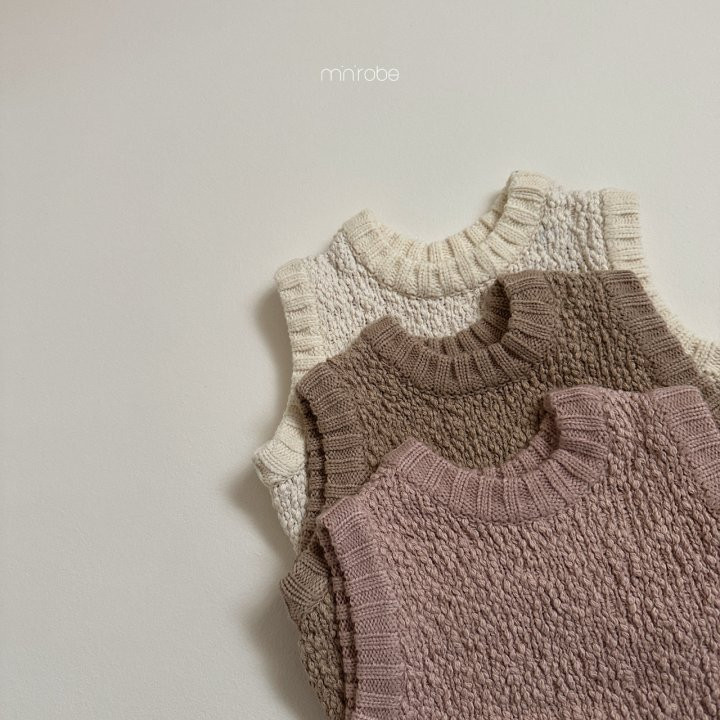 Mini Robe - Korean Baby Fashion - #babyootd - Roa Knit Vest - 9