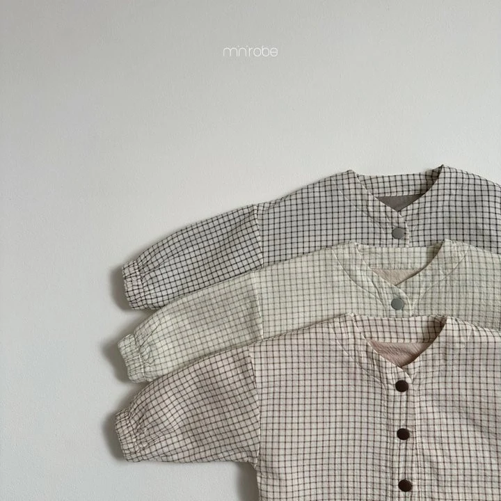 Mini Robe - Korean Baby Fashion - #babyootd - Check River Cardigan - 2