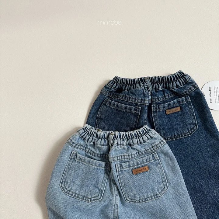 Mini Robe - Korean Baby Fashion - #babyoutfit - Pocket Denim Pants - 6