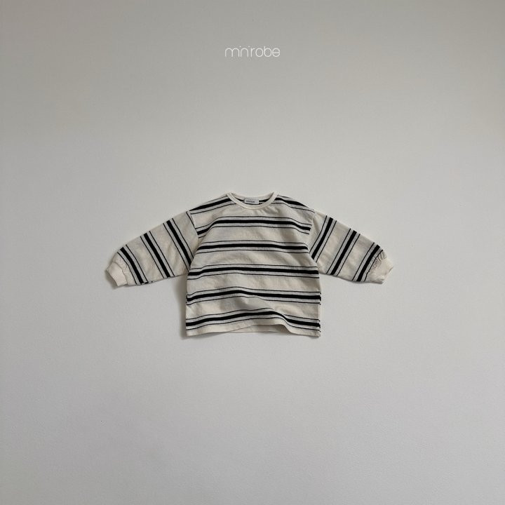 Mini Robe - Korean Baby Fashion - #babyootd - Cuckoo Stripe Tee - 4