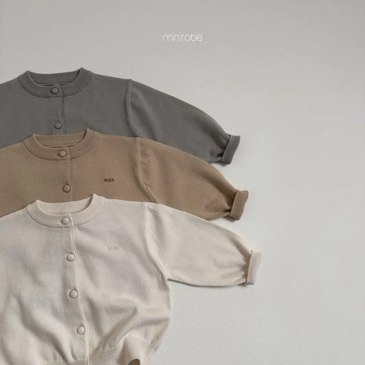 Mini Robe - Korean Baby Fashion - #babyoutfit - Bean Button Cardigan - 4