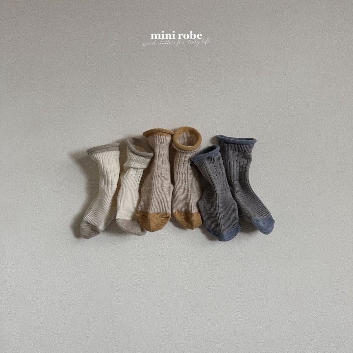 Mini Robe - Korean Baby Fashion - #babywear - Bear Bell Socks Set - 2