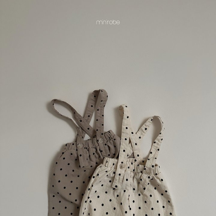 Mini Robe - Korean Baby Fashion - #onlinebabyshop - Coco Dot Overalls - 3