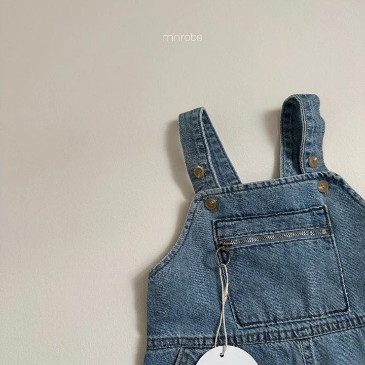 Mini Robe - Korean Baby Fashion - #onlinebabyshop - Poing Zipper Overalls - 8