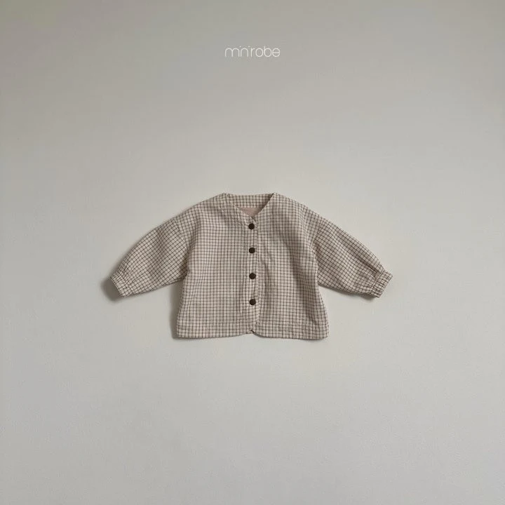 Mini Robe - Korean Baby Fashion - #onlinebabyshop - Check River Cardigan - 7