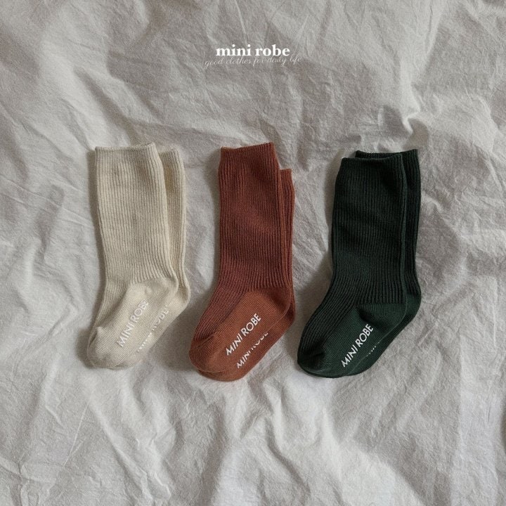 Mini Robe - Korean Baby Fashion - #onlinebabyshop - Caramel Socks Set