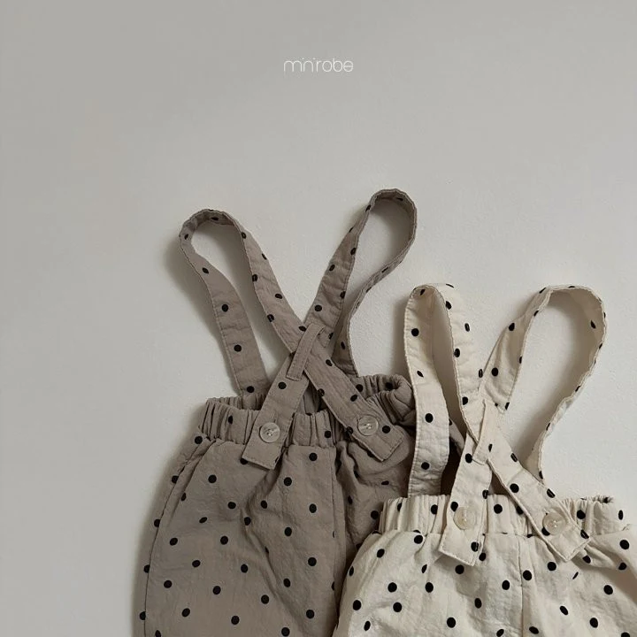 Mini Robe - Korean Baby Fashion - #onlinebabyshop - Coco Dot Overalls - 4