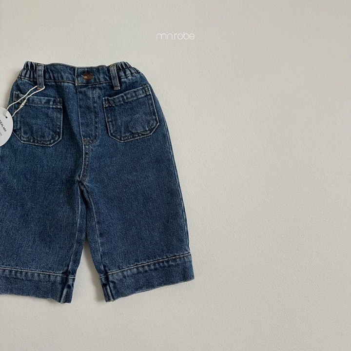 Mini Robe - Korean Baby Fashion - #smilingbaby - Pocket Denim Pants - 10