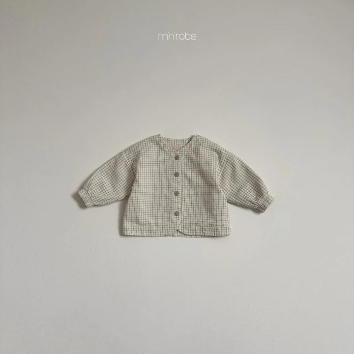Mini Robe - Korean Baby Fashion - #smilingbaby - Check River Cardigan - 8