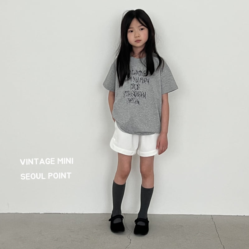 Minipoint - Korean Children Fashion - #Kfashion4kids - Vintage Lettering Tee - 10