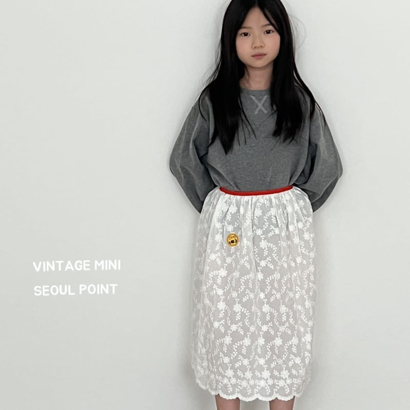 Minipoint - Korean Children Fashion - #Kfashion4kids - Wappen Red Waist Skirt - 9