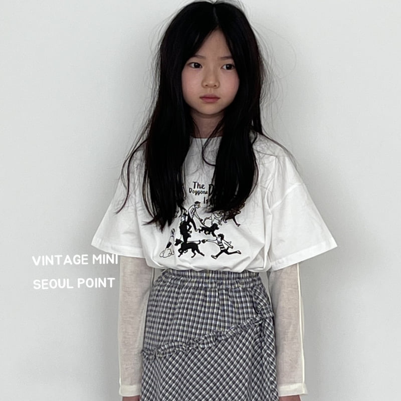 Minipoint - Korean Children Fashion - #Kfashion4kids - Frill Padded Check Skirt - 6