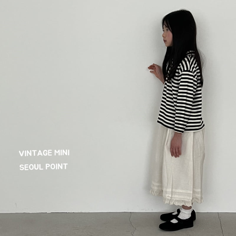 Minipoint - Korean Children Fashion - #Kfashion4kids - Lace Pleated Wide Pants - 9
