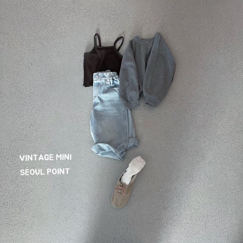 Minipoint - Korean Children Fashion - #kidzfashiontrend - Brush Denim Pants - 4