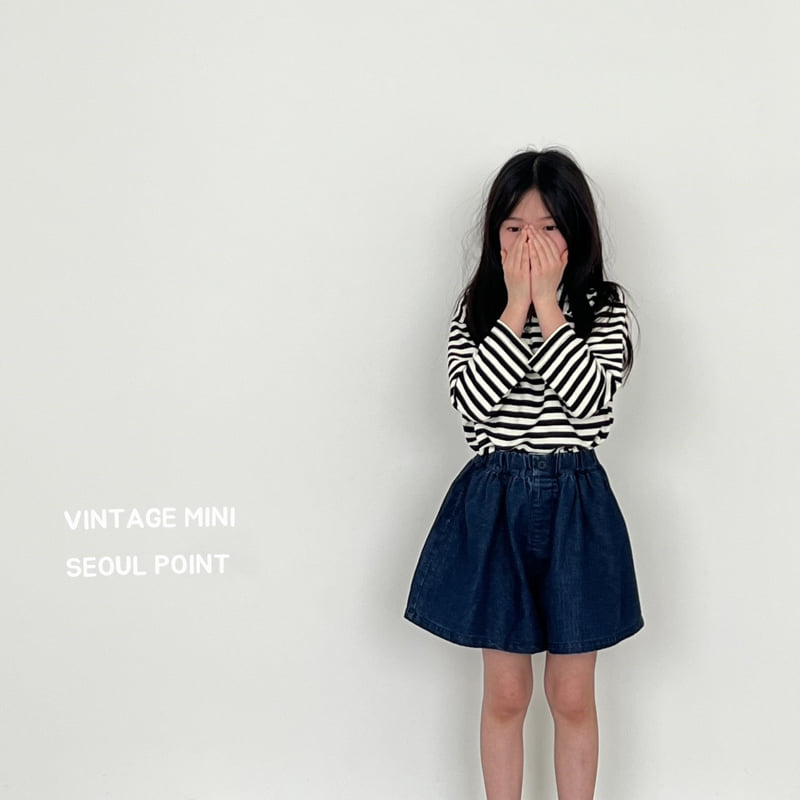 Minipoint - Korean Children Fashion - #childofig - Stripe Collar Tee - 4