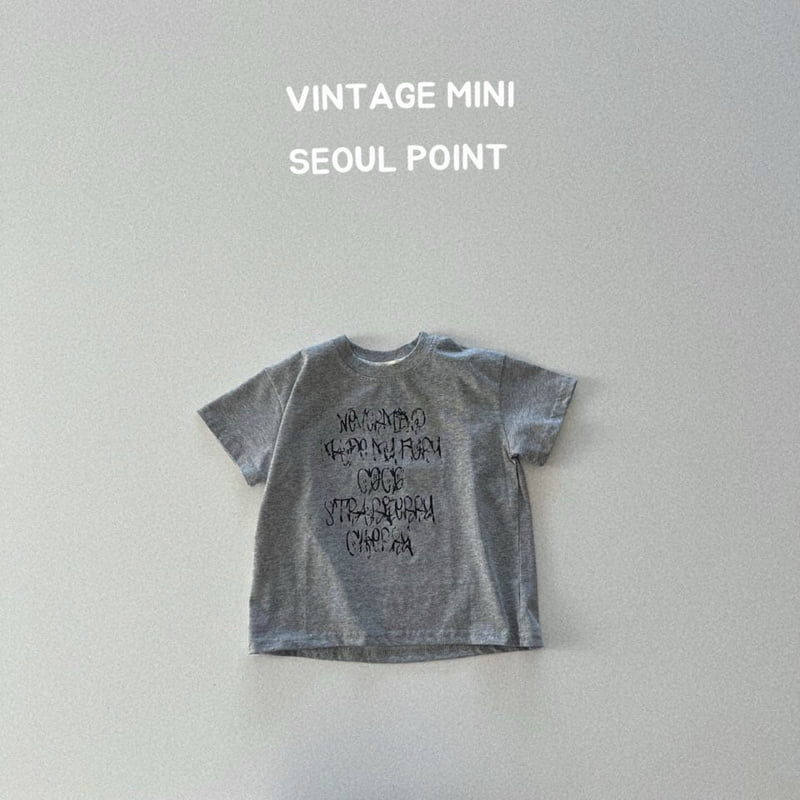 Minipoint - Korean Children Fashion - #childofig - Vintage Lettering Tee