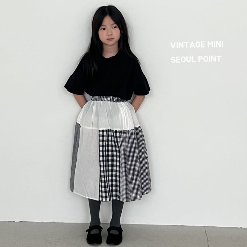Minipoint - Korean Children Fashion - #childofig - Checked Felt Skirt - 3