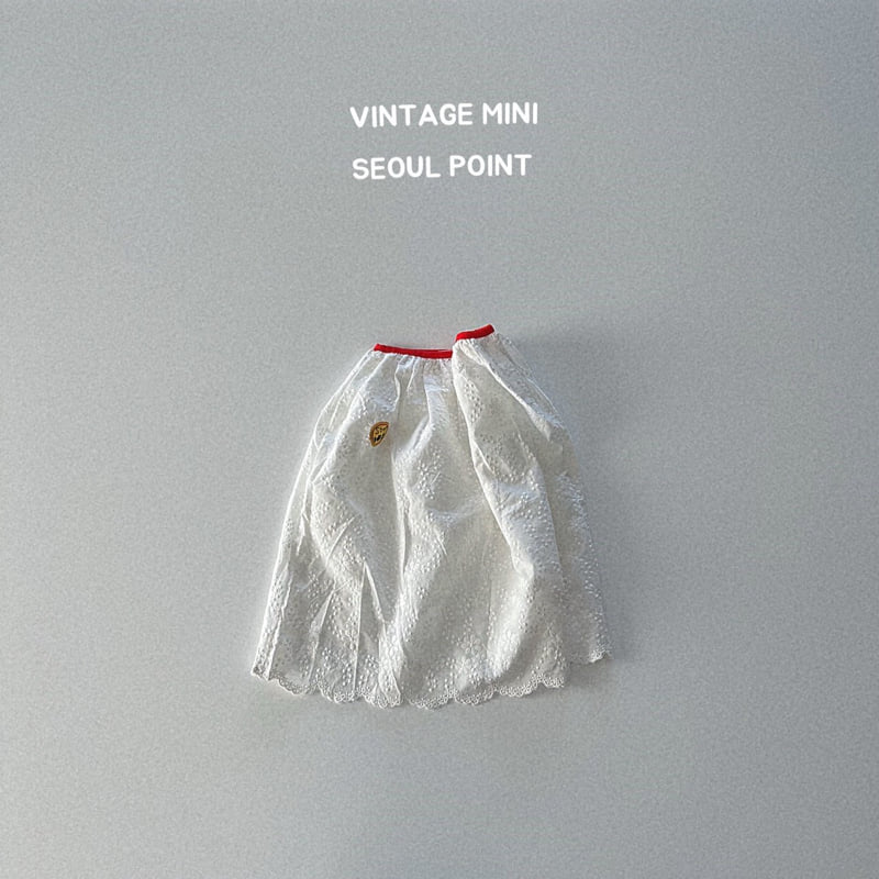 Minipoint - Korean Children Fashion - #childofig - Wappen Red Waist Skirt