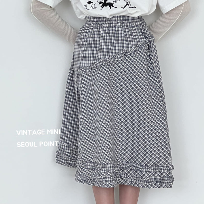 Minipoint - Korean Children Fashion - #childofig - Frill Padded Check Skirt - 11