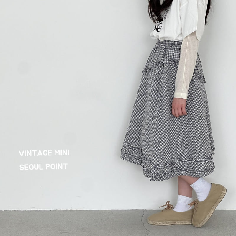 Minipoint - Korean Children Fashion - #childofig - Frill Padded Check Skirt - 12