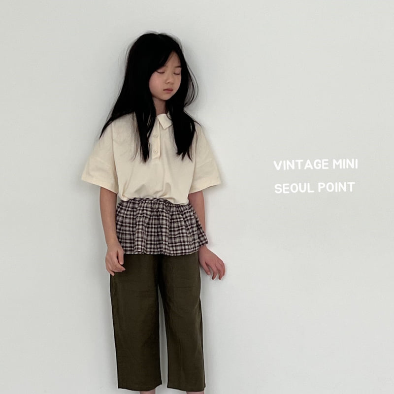 Minipoint - Korean Children Fashion - #childofig - Check Brown Apron - 9