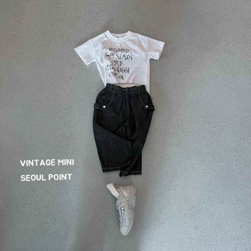 Minipoint - Korean Children Fashion - #childrensboutique - Vintage Lettering Tee - 3