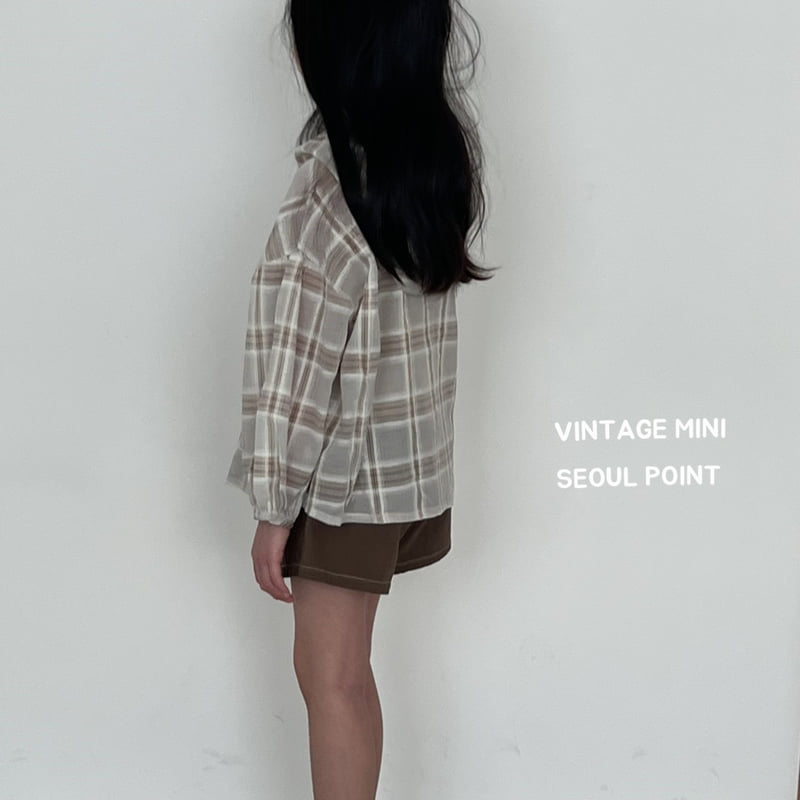 Minipoint - Korean Children Fashion - #childrensboutique - Check Hood Button Shirt - 11