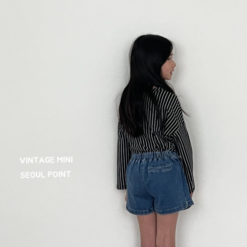 Minipoint - Korean Children Fashion - #childrensboutique - Button Denim Shorts Skirt - 6