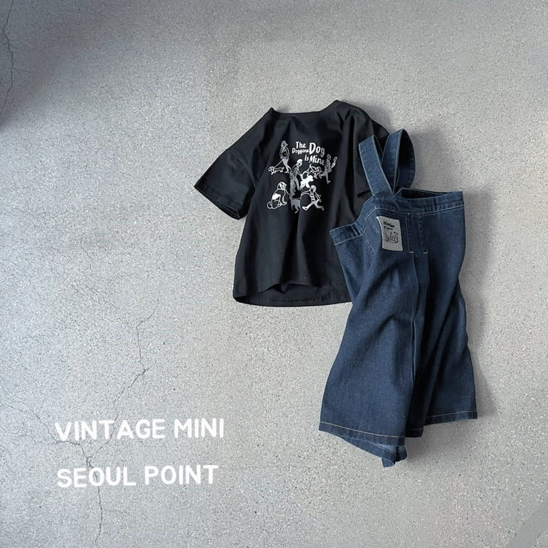 Minipoint - Korean Children Fashion - #childrensboutique - Back Embroidered Suspender Skirt - 3