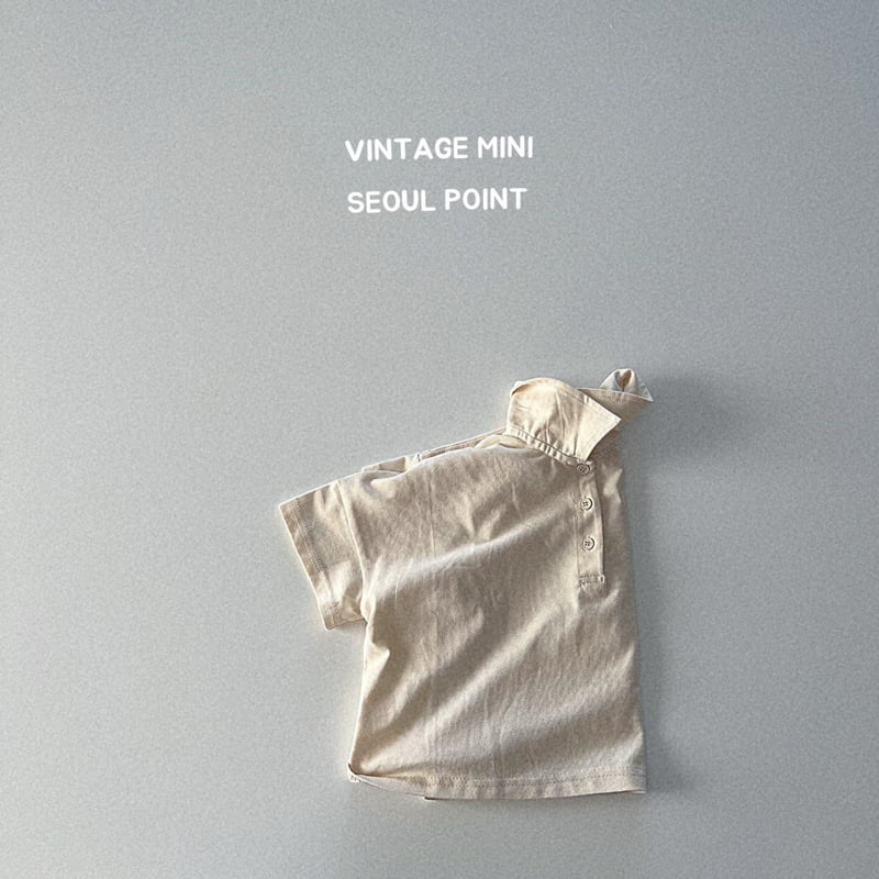 Minipoint - Korean Children Fashion - #designkidswear - Button Collar Tee