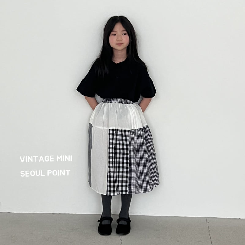 Minipoint - Korean Children Fashion - #designkidswear - Checked Felt Skirt - 5