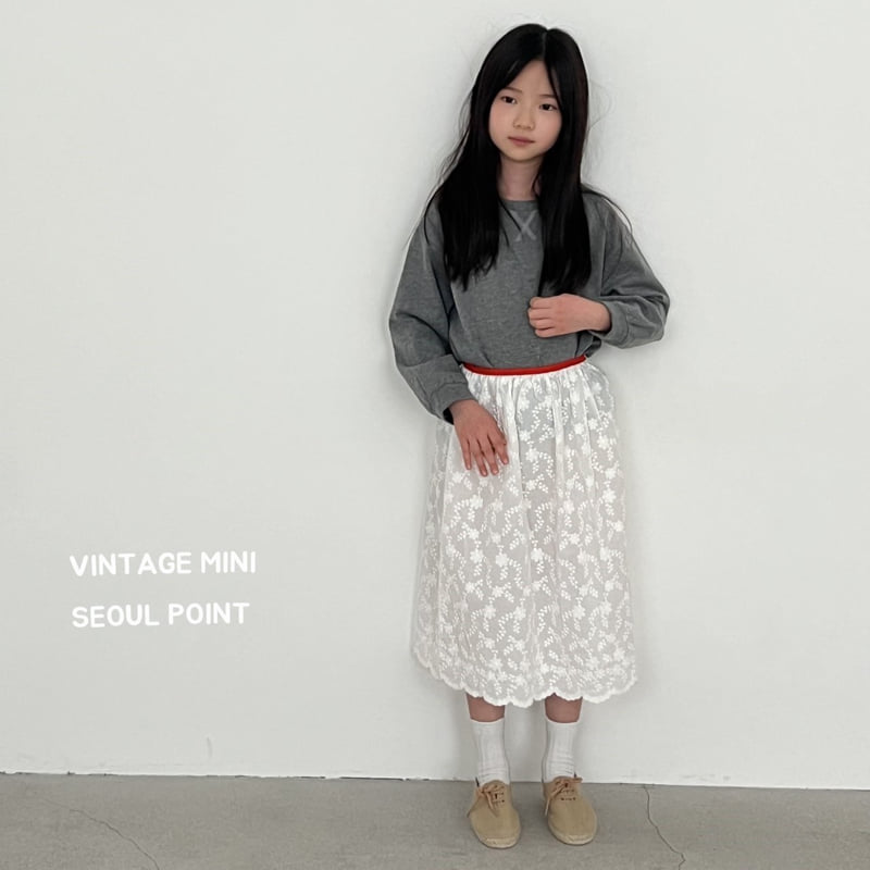 Minipoint - Korean Children Fashion - #designkidswear - Wappen Red Waist Skirt - 3