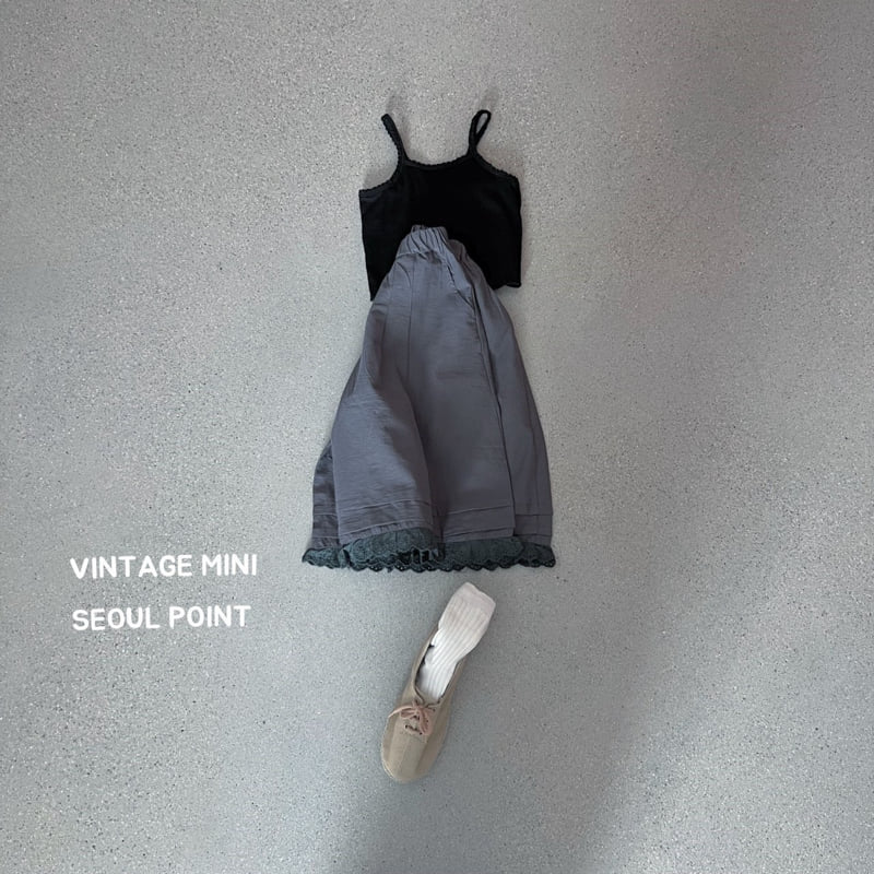 Minipoint - Korean Children Fashion - #designkidswear - Lace Pleated Wide Pants - 3