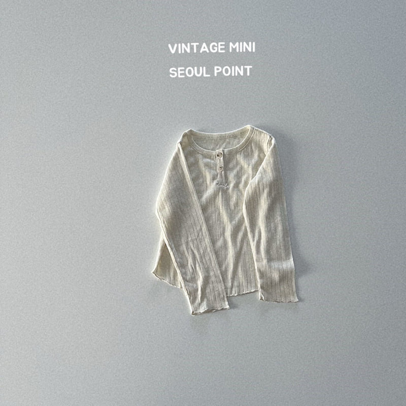 Minipoint - Korean Children Fashion - #discoveringself - Eyelet Button Tee