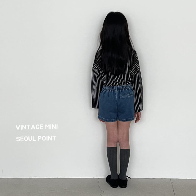 Minipoint - Korean Children Fashion - #discoveringself - Button Denim Shorts Skirt - 8