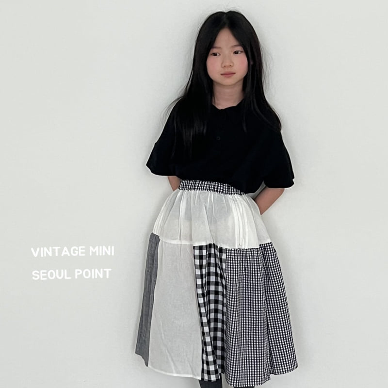 Minipoint - Korean Children Fashion - #discoveringself - Checked Felt Skirt - 6
