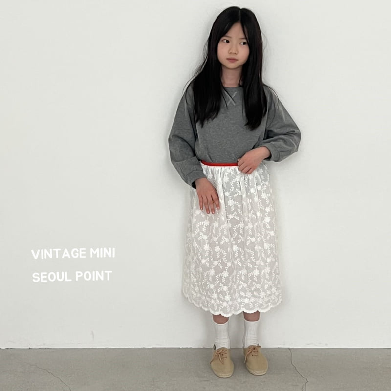 Minipoint - Korean Children Fashion - #designkidswear - Wappen Red Waist Skirt - 4
