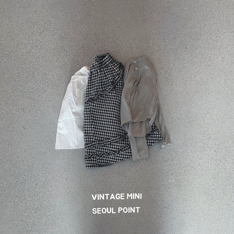 Minipoint - Korean Children Fashion - #kidsshorts - Eyelet Button Tee - 3