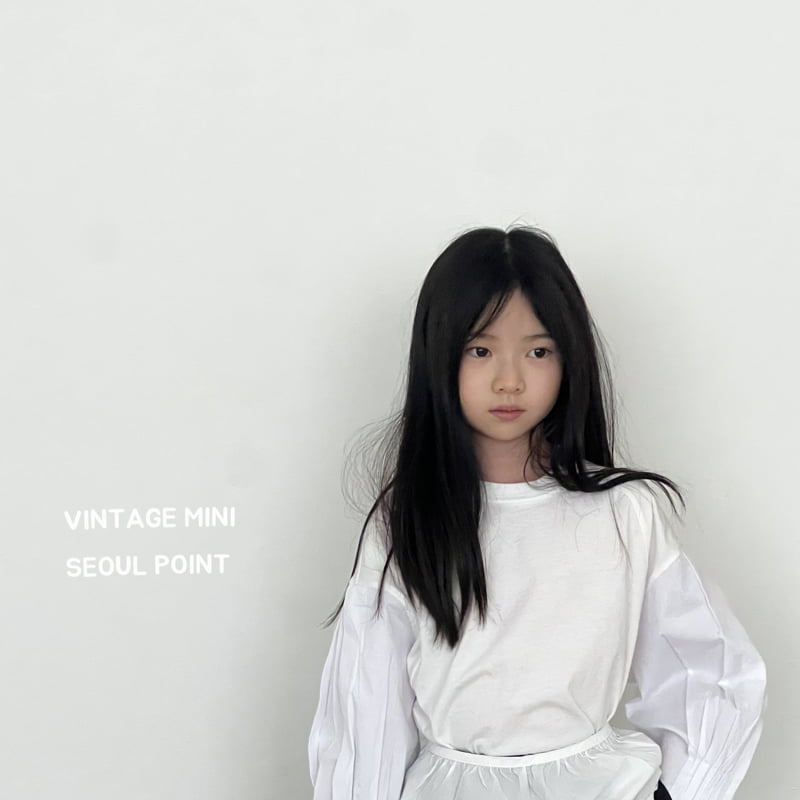 Minipoint - Korean Children Fashion - #fashionkids - Pumpkin Sleeve Blouse Tee - 4