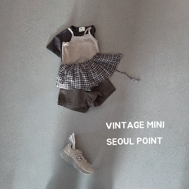 Minipoint - Korean Children Fashion - #kidsshorts - Lace Strap Top - 2