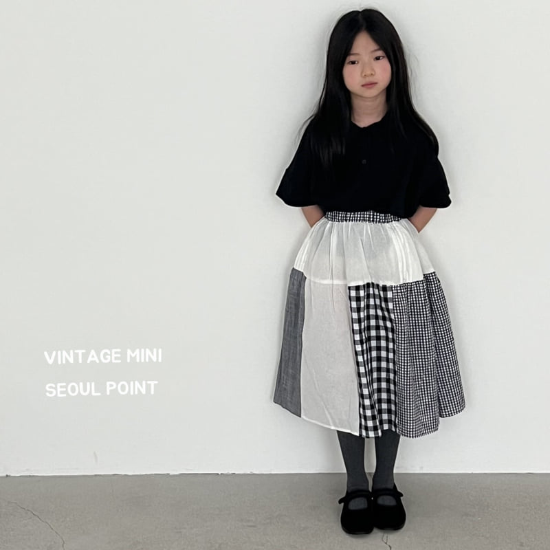 Minipoint - Korean Children Fashion - #kidsshorts - Checked Felt Skirt - 8