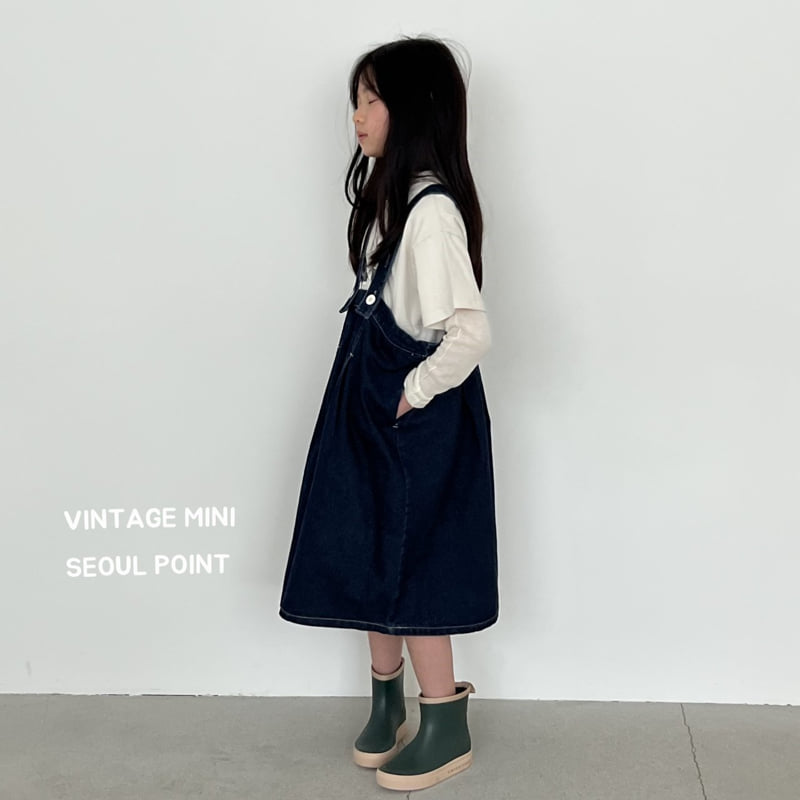 Minipoint - Korean Children Fashion - #kidsshorts - Back Embroidered Suspender Skirt - 7