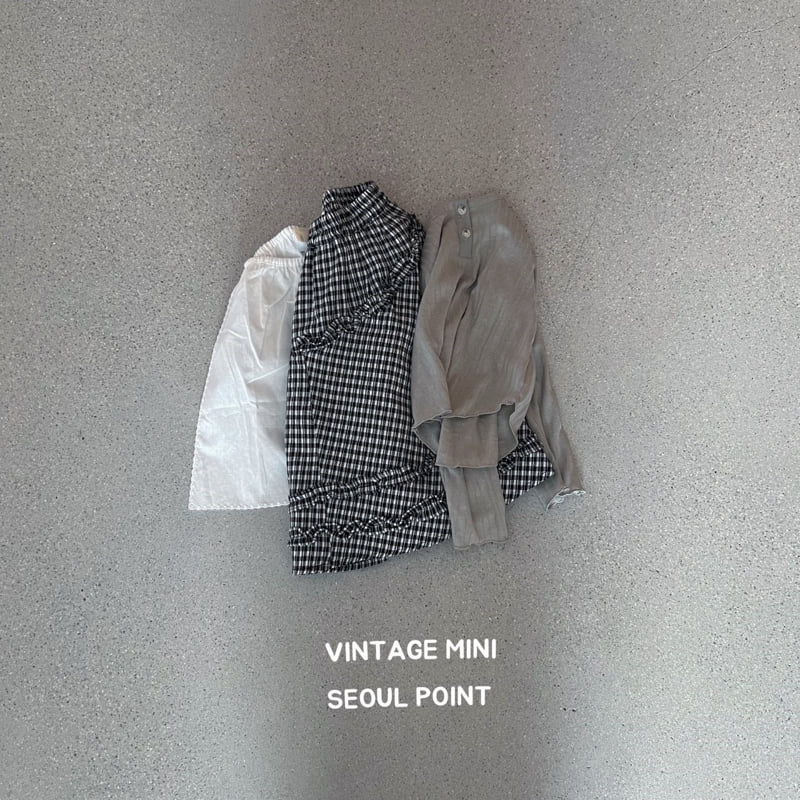 Minipoint - Korean Children Fashion - #kidsshorts - Frill Padded Check Skirt - 3
