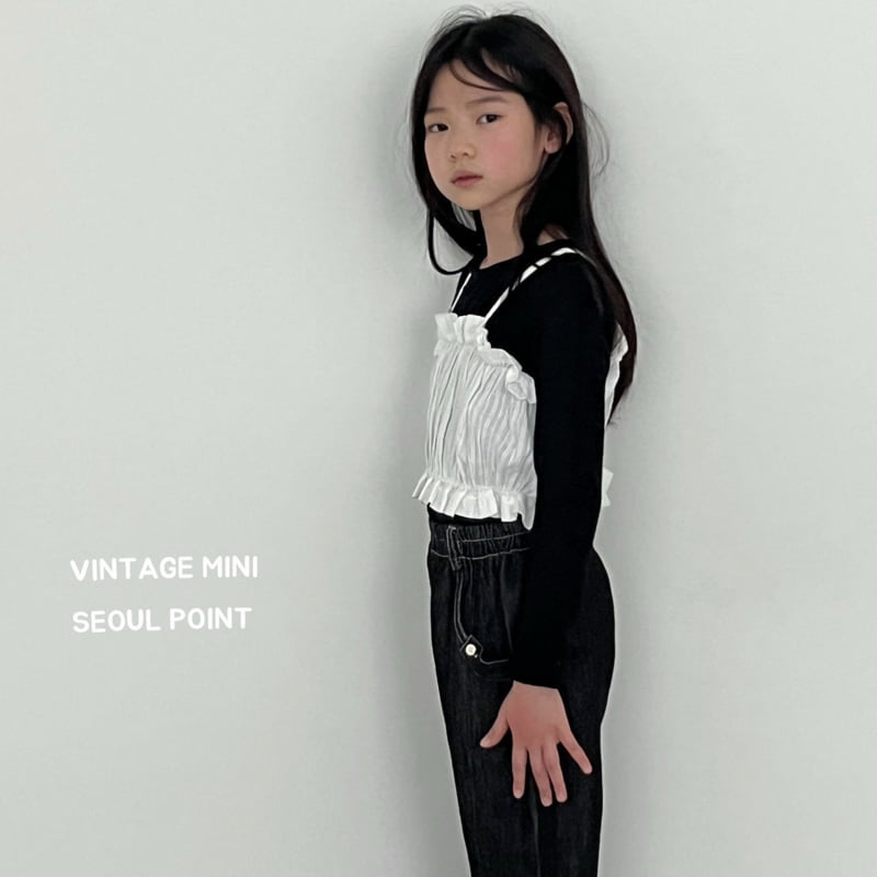 Minipoint - Korean Children Fashion - #kidsshorts - Button Padded Denim Pants - 10
