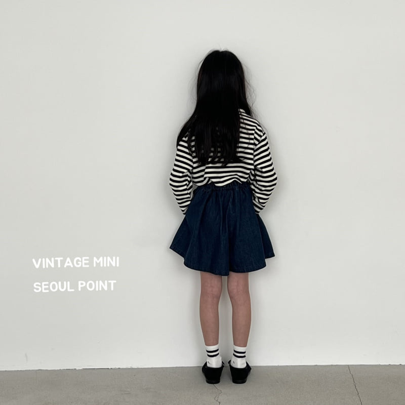 Minipoint - Korean Children Fashion - #kidsstore - Stripe Collar Tee - 10
