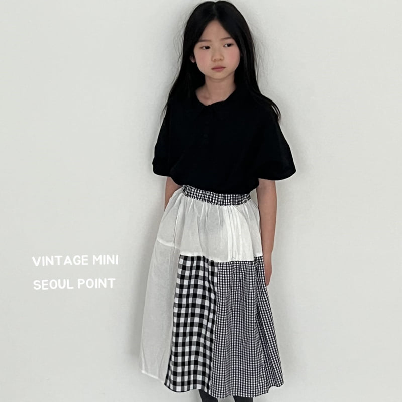 Minipoint - Korean Children Fashion - #kidsstore - Checked Felt Skirt - 9