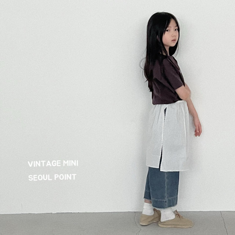 Minipoint - Korean Children Fashion - #kidsstore - Side Slit Apron - 3