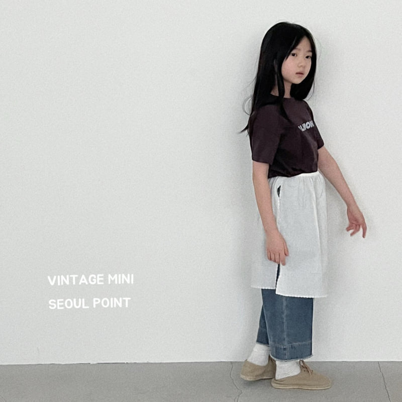 Minipoint - Korean Children Fashion - #kidsstore - Side Slit Apron - 4