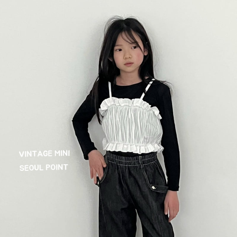 Minipoint - Korean Children Fashion - #kidzfashiontrend - Button Padded Denim Pants - 12
