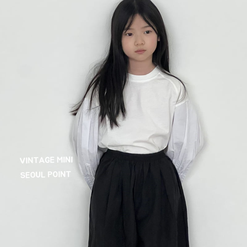 Minipoint - Korean Children Fashion - #littlefashionista - Pumpkin Sleeve Blouse Tee - 8